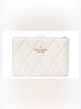Kate Spade White Quilted Bifold Wallet
